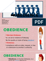 Obedience in Different Aspects