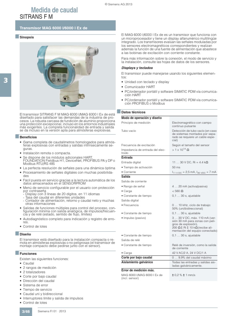 Mag 6000 I - Caudal | PDF | Ingenieria Eléctrica | Bienes manufacturados