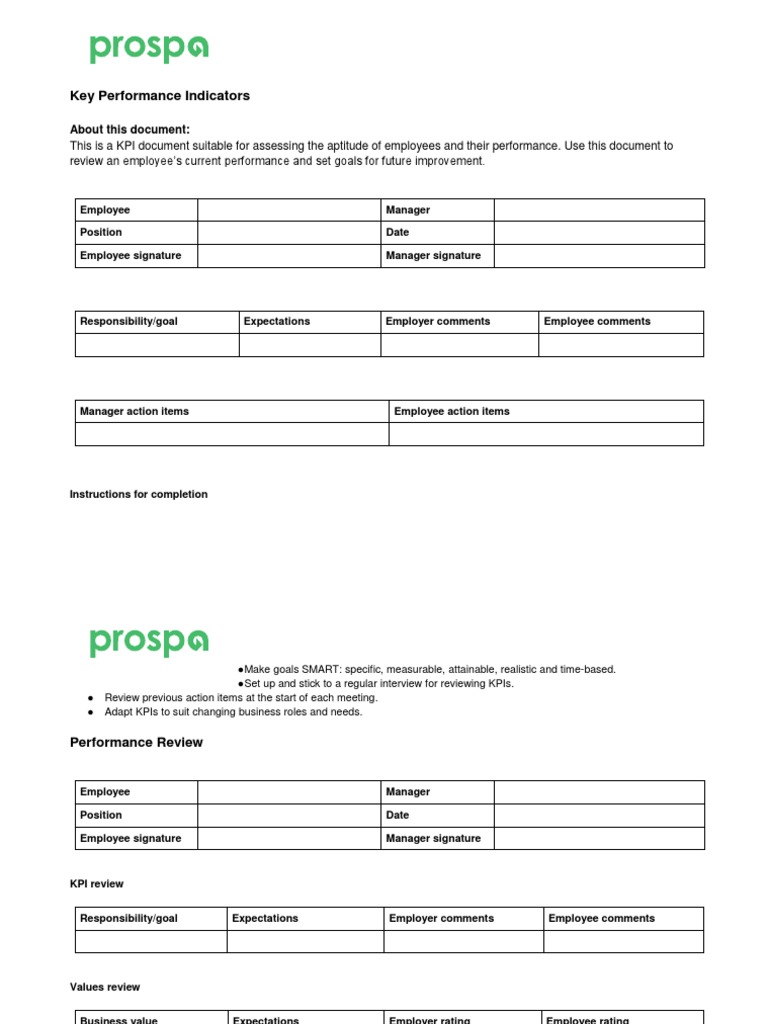 Employee Performance KPI Guide | PDF | Performance Indicator ...