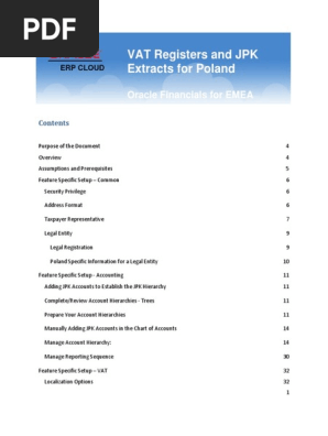 Vat Reg Jpk Extracts Pol Topical Essays