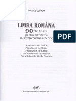 Limba Romana 90 de Teste Pentru Admiterea in Invatamantul Superior - Vasile Lungu