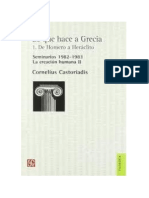 Castoriadis Cornelius. Lo Que Hace A Grecia I - de Homero A Heráclito. 119p PDF