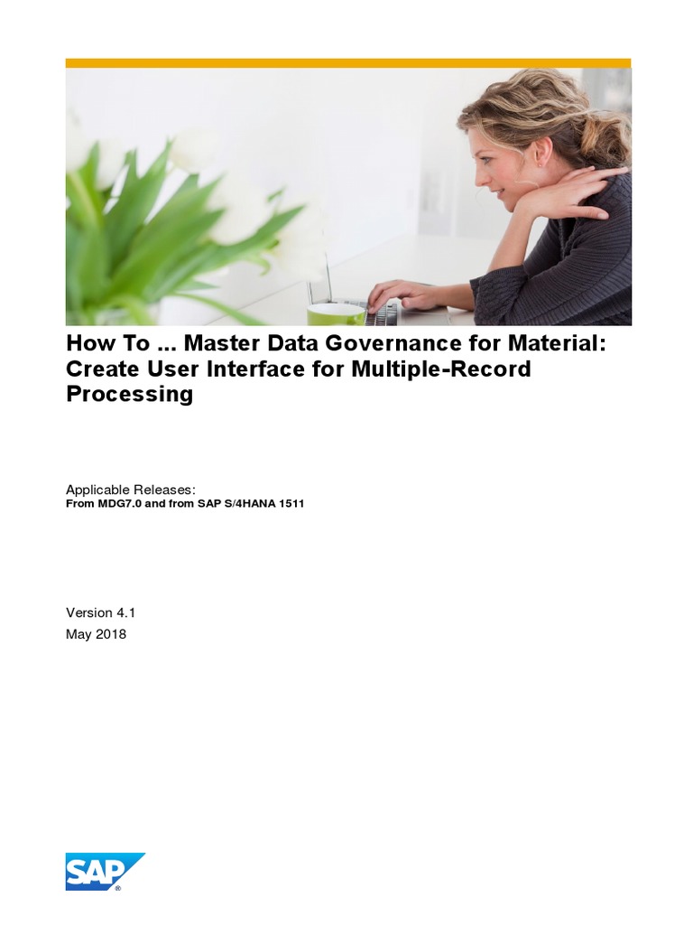 How To ... Master Data Governance For Material: Create User Interface ...