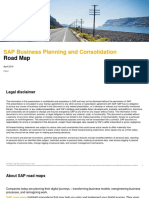 SAP Business Planning and Consolidation Road Map