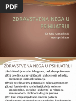 Zdravstvena Nega U Psihijatriji