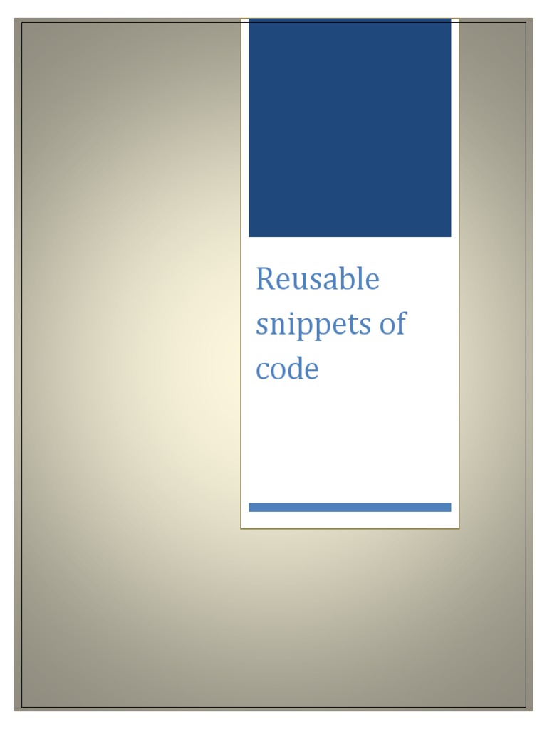 Reusable Code Snippets for SAP FMs | PDF | Parameter (Computer ...