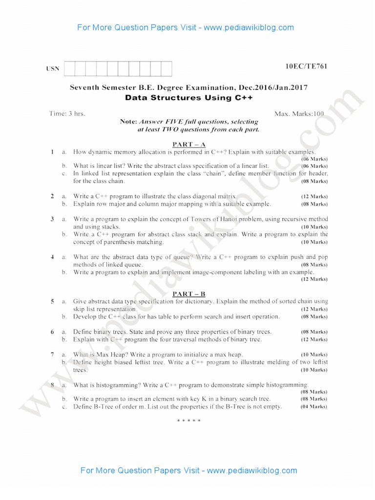 Data Structure Using C++ | Download Free PDF | C++ | Algorithms And ...