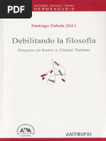 Debilitando A La Filosofía (Santiago Zabala Editor) PDF