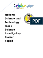 National Science and Technology Week Science Investigatory Project
