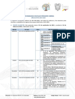 Cronograma Escolar - Régimen Sierra Amazonía 2019-2020