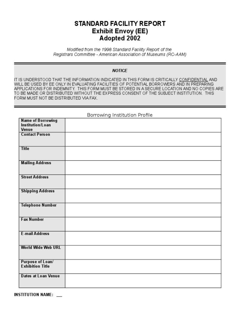 Standard Museum Facility Report | PDF | Hvac | Ultraviolet