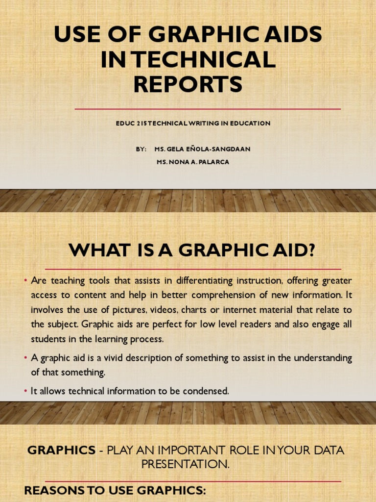 Use of Graphic Aids in Technical Reports PDF Infographics Graphics