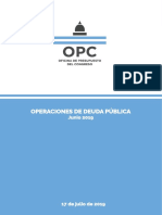 Operaciones de Deuda Pública Junio 2019