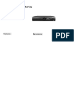 8 SATA NVR Series: Parameters Features