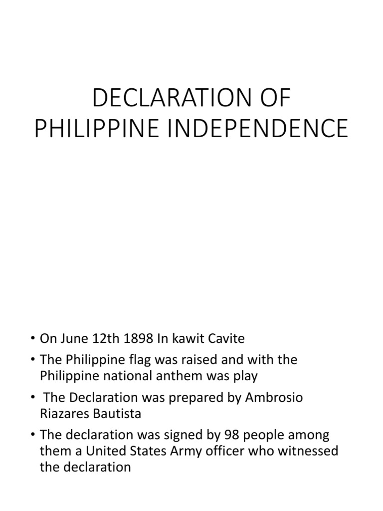 Declaration of Philippine Independence | PDF | Philippines | Government