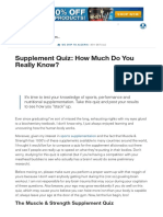 Supplement Quiz: How Much Do You Really Know?