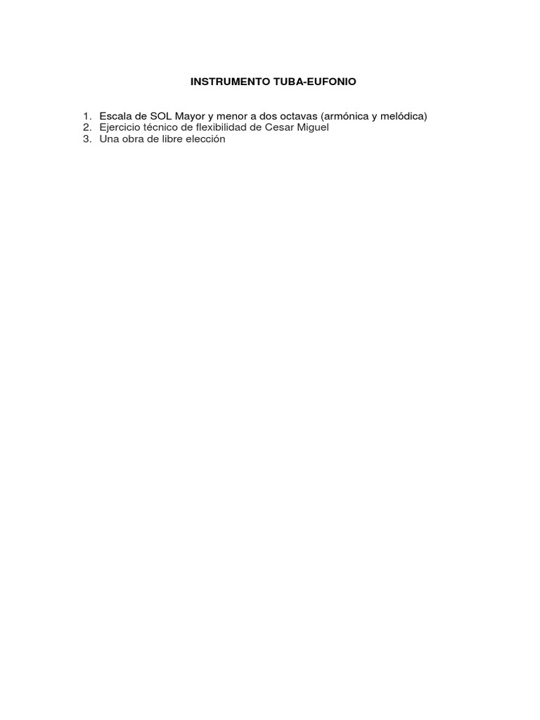 Escala de SOL Mayor y Menor A Dos Octavas (Armónica y Melódica) | PDF