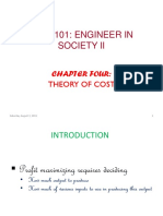 Egr3101: Engineer in Society Ii: Chapter Four: Theory of Cost
