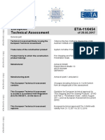 European Technical Assessment ETA-11/0454: Institut Für Bautechnik Österreichisches