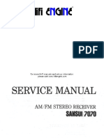Manual Serviço Sansui 7070
