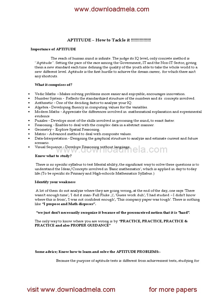 Aptitude How To Crack It PDF | PDF | Test (Assessment) | Question