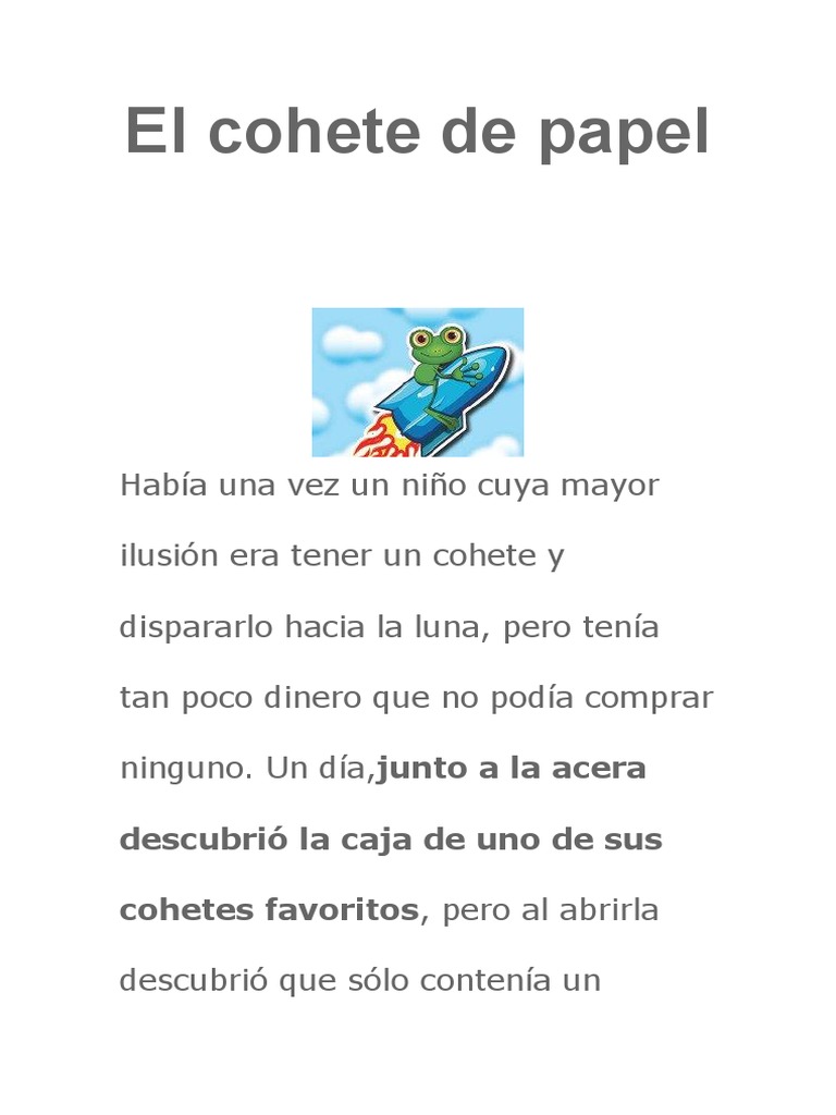 El Cohete De Papel