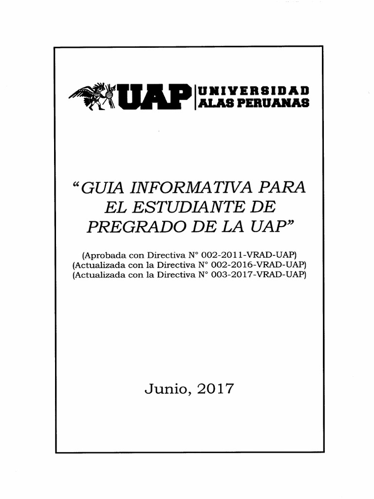Guia Informativa para El Estudiante de Pregrado de La Uap | PDF ...