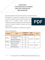 Official Handbook - English Test