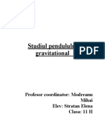 Studiul Pendulului Gravitational