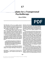 Basic Postulates For A Transpersonal Psychotherapy