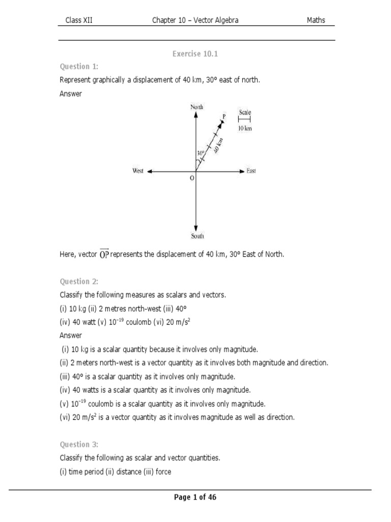 Exercise 10.1 | PDF | Euclidean Vector | Triangle
