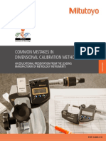 Common Mistakes in Dimensional Calibration Methods