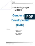 Gender and Development (GAD) : Teacher Induction Program (TIP)