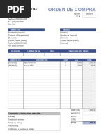 Formato de Orden de Compra PDF | PDF