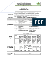 Game Proper: Activity Plan Intramurals 2019