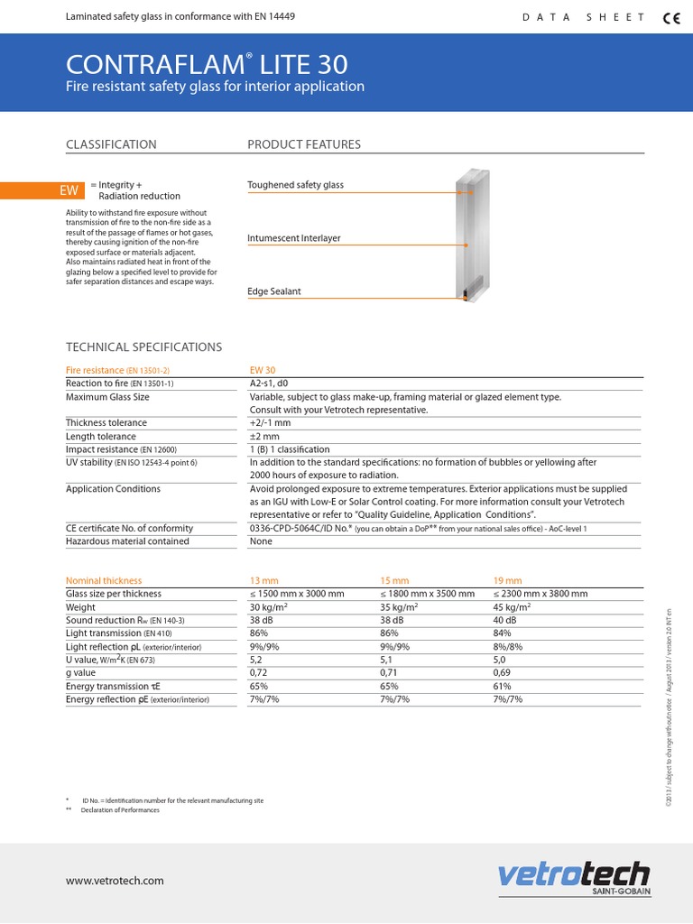 Contraflam Lite Data Sheets-File087695 | PDF | Fires | Glasses