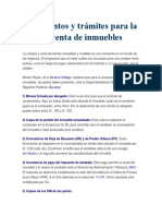 Documentos y Trámites Para La Compraventa de Inmuebles