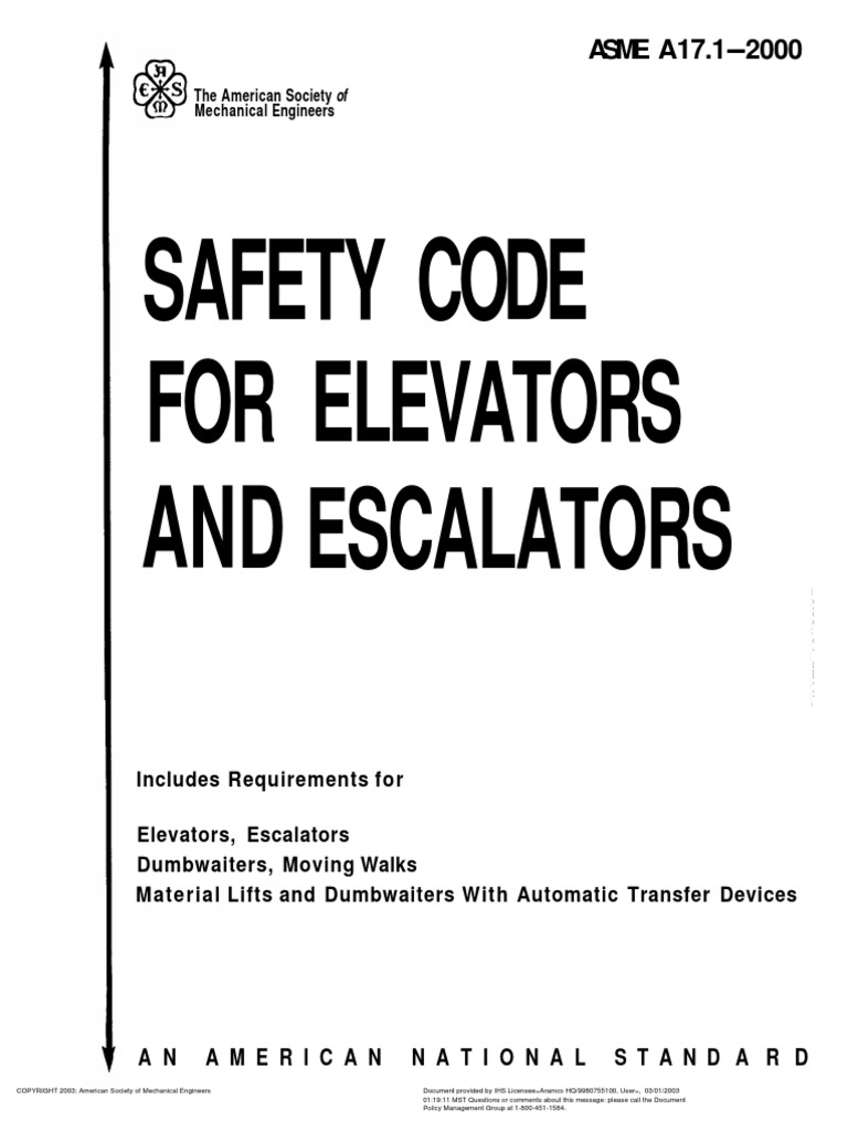 Ansi a17 1 2007 elevator code free download