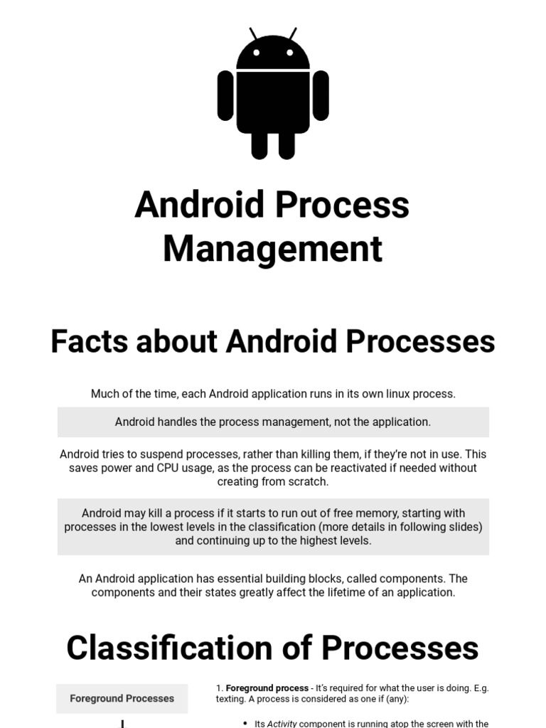 Android Process Management | Android (Operating System) | Process ...