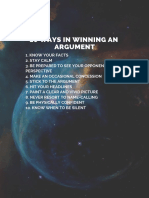 10 Ways in Winning An Argument