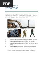 Paragraphs: Fact Sheet - Level 1