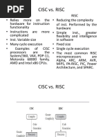 Cisc vs. Risc