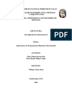 Aplicaciones de Programación Dinámica Seleccionadas