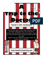 A Trip To The Doctor Vocabulary Activity