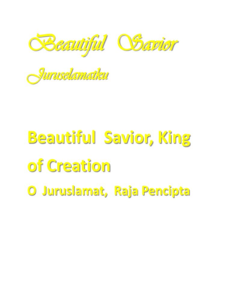 Beautiful Savior Hymn Lyrics | PDF