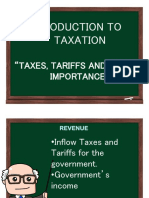 Introduction To Taxation: "Taxes, Tariffs and Their Importance"