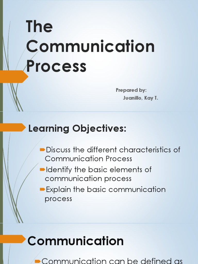 Understanding the Communication Process | PDF | Nonverbal Communication ...