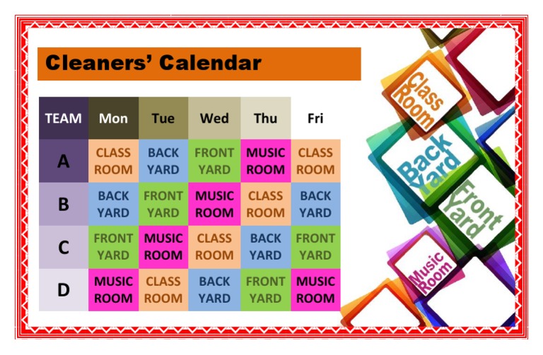 Cleaners Calendar | PDF | Art
