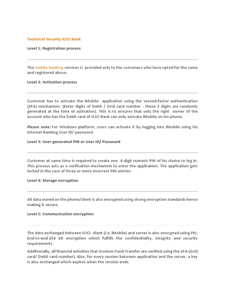 Technical Security ICICI Bank | PDF | Personal Identification Number