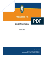 I D I BIS Introduction To BIS: Business Information Systems